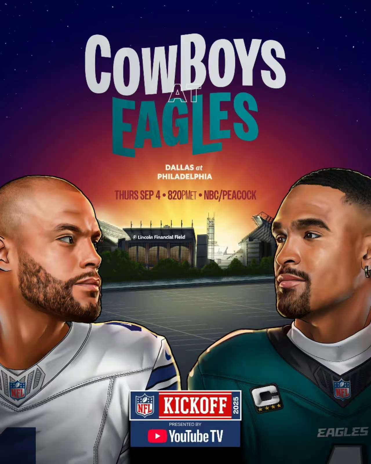 Ouverture de la saison NFL 2025 : Eagles, champions en titre, contre Cowboys